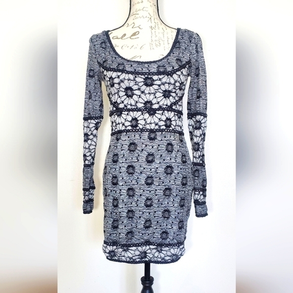 Free People Sunflower Dress Lined Knit Bodycon Midi Size S Small - Picture 1 of 4